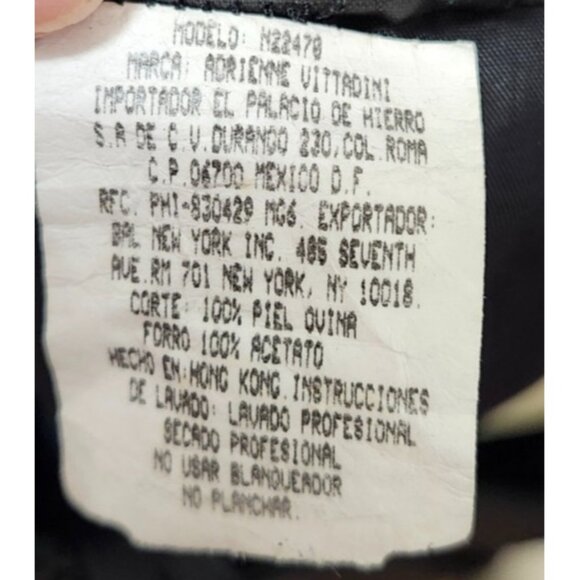 Adrienne Vittadini Pants Womens Shimmery Black Leather High Rise Straight - Picture 7 of 11